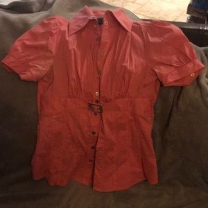 Bebe button up top